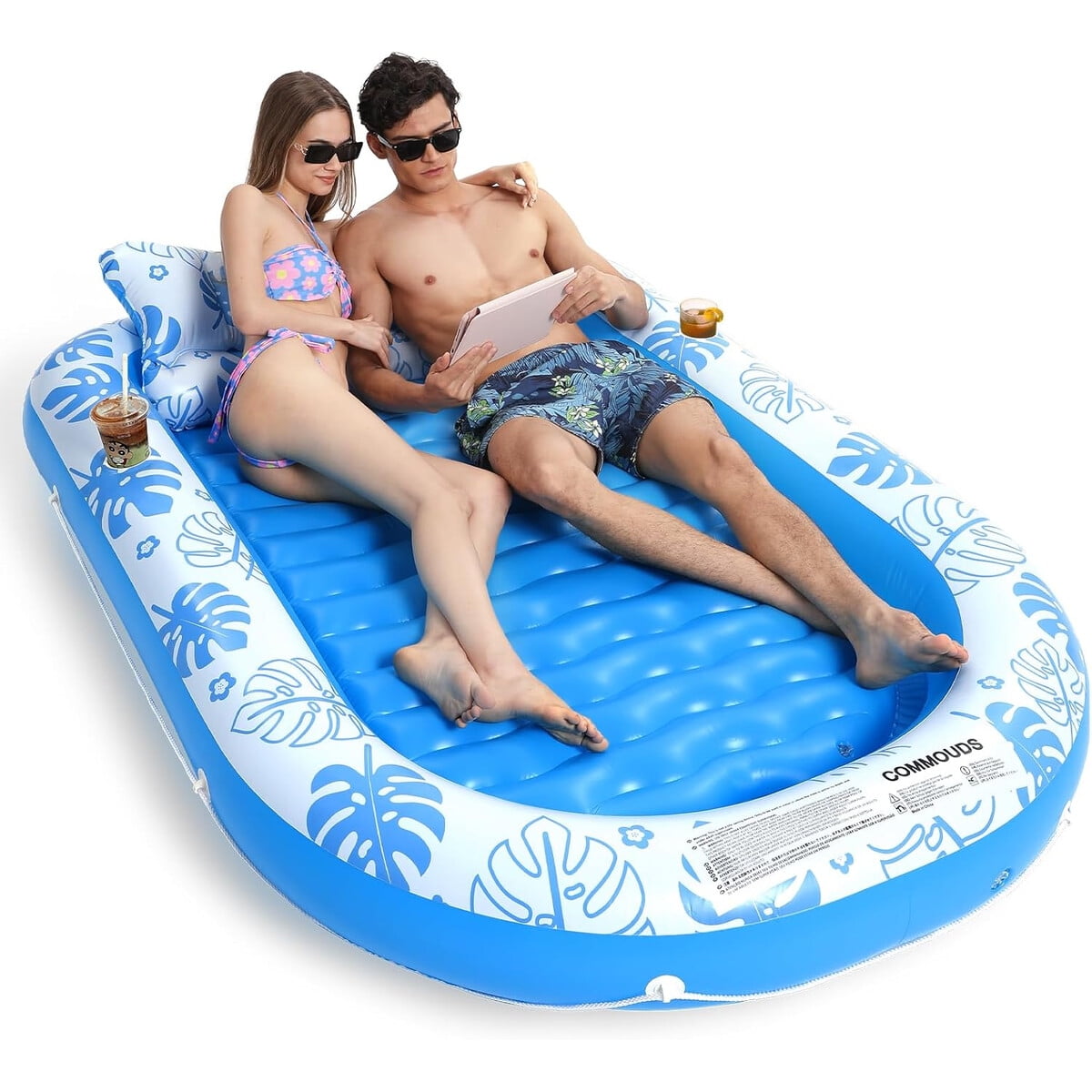 Colchoneta Inflable Commouds Xl 80x56cm Almohada Cervical