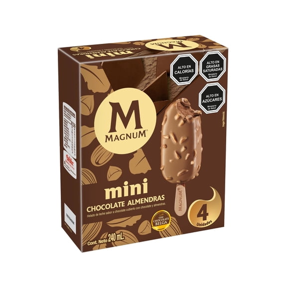 Helado Paleta Mini Chocolate Almendras, 240 ml