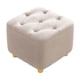 thumbnail image 2 of Reposapiés pequeño, asiento acolchado resistente, almohadillas silenciosas para el suelo, taburete otomano, reposapiés para apartamento, hogar, sofá, beige, 2 of 5