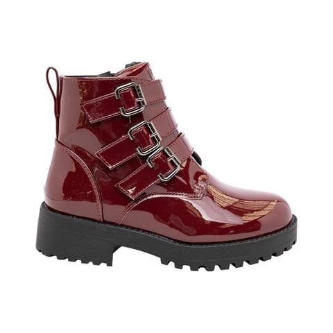 Botines Bamboo Burdeo Charol 1816 - Talla 34