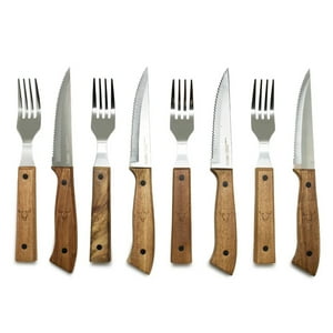 Set Cuchillos Tenedores Wayu Prm 8 Piezas Acero Inoxidable