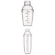 thumbnail image 2 of 2x Coctelera Transparente Mate Botella Bar Pub Fiesta Suministros 350cc 1000cc, 2 of 5