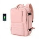 thumbnail image 5 of Mochila Viaje Cabina Avión Impermeable Viral Zapatos USB Rosada, 5 of 6