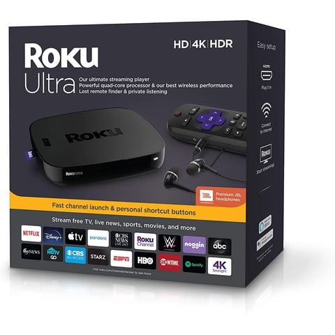 Roku Ultra Reproductor Multimedia De Streaming 4K/Hd/Hdr Con Auriculares Jbl Premium 2019