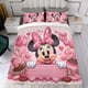 thumbnail image 4 of Minnie Mouse Conjunto de sábanas temático, trío de piezas, cómodo y amigable con la piel, diseño único, regalo de decoración para el hogar para familiares, amigos y fans, 90 cm * 190 cm, 4 of 6