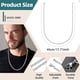 thumbnail image 2 of Cadenas de eslabones cubanos de 3 mm para hombre, collar de acero inoxidable estilo hip hop, cadena de eslabones para el cuello, regalo para hombre y mujer, 18 pulgadas de largo., 2 of 7