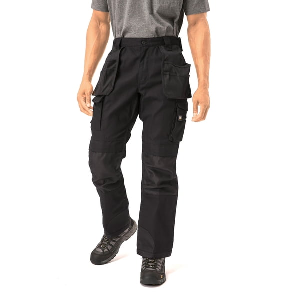 Pantalones de trabajo Caterpillar Trademark para hombre, color negro, 48 de ancho x 34 de largo