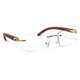 thumbnail image 2 of Gafas de sol Street Knitted sin montura, lentes transparentes, marco dorado, 2 of 7