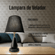thumbnail image 3 of Lámpara de Velador Mesa Decoración Dormitorio Living Negra Pack de 2, 3 of 3