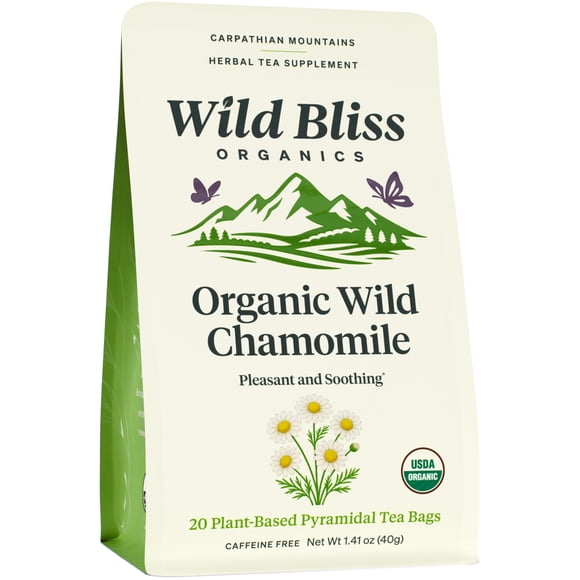 Té de Manzanilla Wild Bliss Orgánico 20 Bolsitas de Origen Vegetal