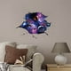 thumbnail image 1 of 1pc 3D Universe Floor Sticker, Plastic Star Break Through Peel And Stick Wallpaper / Floor Sticker, Outer Space Galaxy Broken Wall / Floor / Ceiling Art Decals For Living Room Bedroom Home Decor (25., 1 of 5