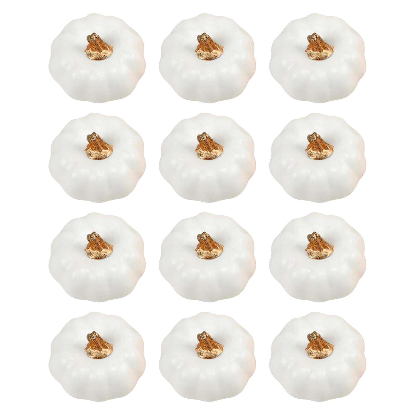 Magideal - Calabazas Artificiales, Accesorio De Fotografía, , Calabazas De Espuma De Simulación Para Mesa De Jardín, Decoración De , Blanco