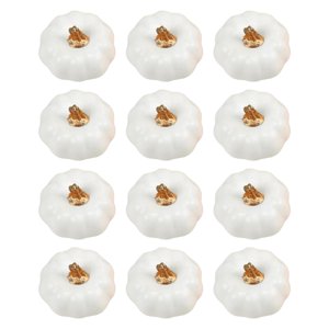 Magideal - Calabazas Artificiales, Accesorio De Fotografía, , Calabazas De Espuma De Simulación Para Mesa De Jardín, Decoración De , Blanco