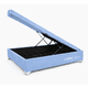 thumbnail image 3 of Base Cama Baúl 2 Plazas FELPA Celeste LORE | Diseño Premium + Gran Almacenaje, 3 of 4