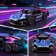 thumbnail image 5 of Set de bloques de construcción Auto de carreras QiqoPoyee estilo cyberpunk escala 1:18, 5 of 6