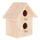 thumbnail image 4 of Suministros Para Pájaros Accesorios Para Jaulas Para Loros Caja De Madera Casa De 2 Orificios Caba?a Para Pájaros, 4 of 5