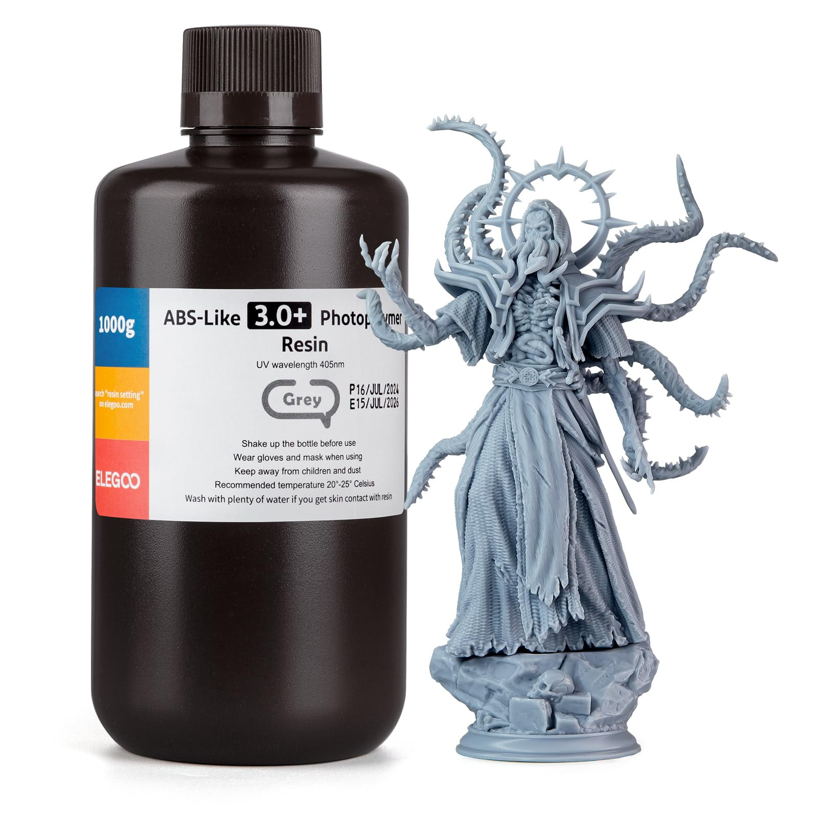 Impresora 3d De Resina Elegoo Tipo Abs 3.0+ Gris De 1 Kg