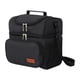 thumbnail image 5 of Bolsa De Almuerzo Con Aislamiento, Bolsa Bento De Comida De 2 Capas Para Mujeres Que Viajan, Acampan, Negro, 5 of 5