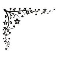 Rienda Libre Graphics - Decomural Corner Leaves Flowers Ws-17763