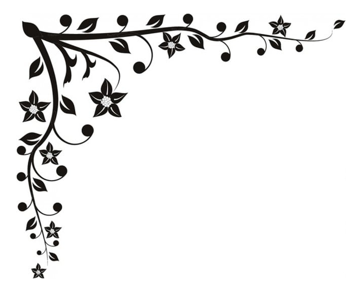 Rienda Libre Graphics - Decomural Corner Leaves Flowers Ws-17763