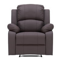 Element Design - Berger Reclinable Con Masajes Y Calefacción Cuero Marrón