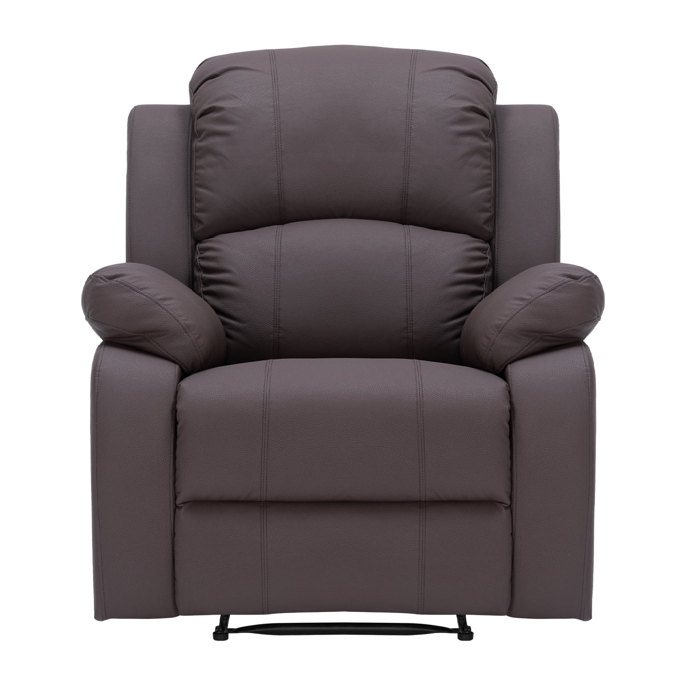 Element Design - Berger Reclinable Con Masajes Y Calefacción Cuero Marrón