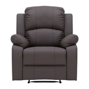 Element Design - Berger Reclinable Con Masajes Y Calefacción Cuero Marrón