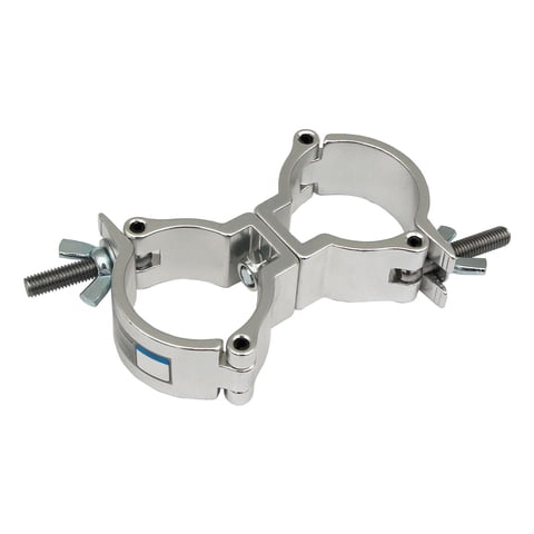 Bothyi - Dj Light Abrazaderas Abrazadera Giratoria Doble Para Accesorios De Tubería De 1.25-1.38 Pulgadas De Diámetro Argent