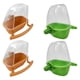 thumbnail image 3 of 4 Uds Jaula Para Pájaros Alimentador Estación De Alimentación Cuenco De Agua Con Percha Amarillo Y Verde, 3 of 5