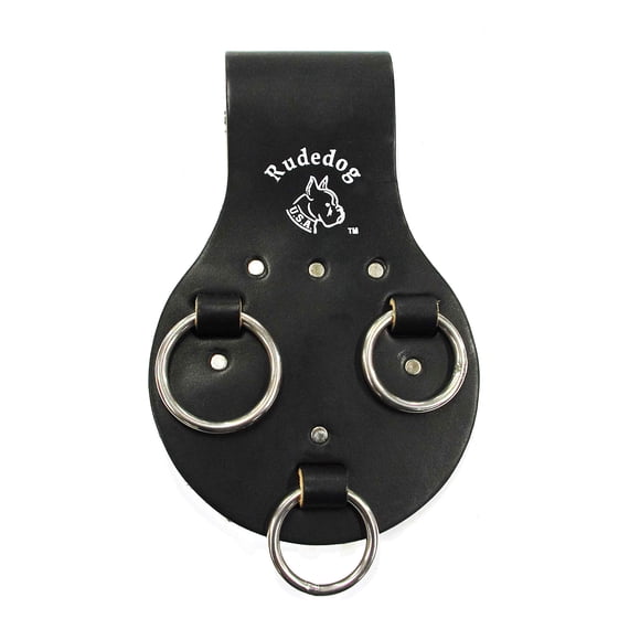 Soporte para llaves Rudedog USA #3035, piel negra de primera calidad