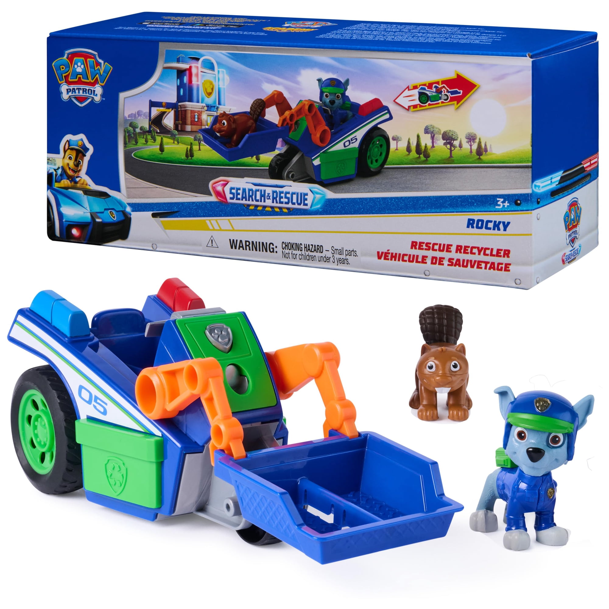 Vehículo De Juguete Paw Patrol Search & Rescue Rocky Con 2 Figuras