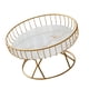 thumbnail image 5 of Soporte Para Tortas De Bandeja De Fruta De Encimera De Alambre De Hierro De Metal Dorado Para Refrigerio Tamaño S, 5 of 5
