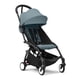 thumbnail image 1 of Silla de paseo Stokke YOYO3 de 6 meses con estructura negra y cojín color aguamarina, 1 of 9