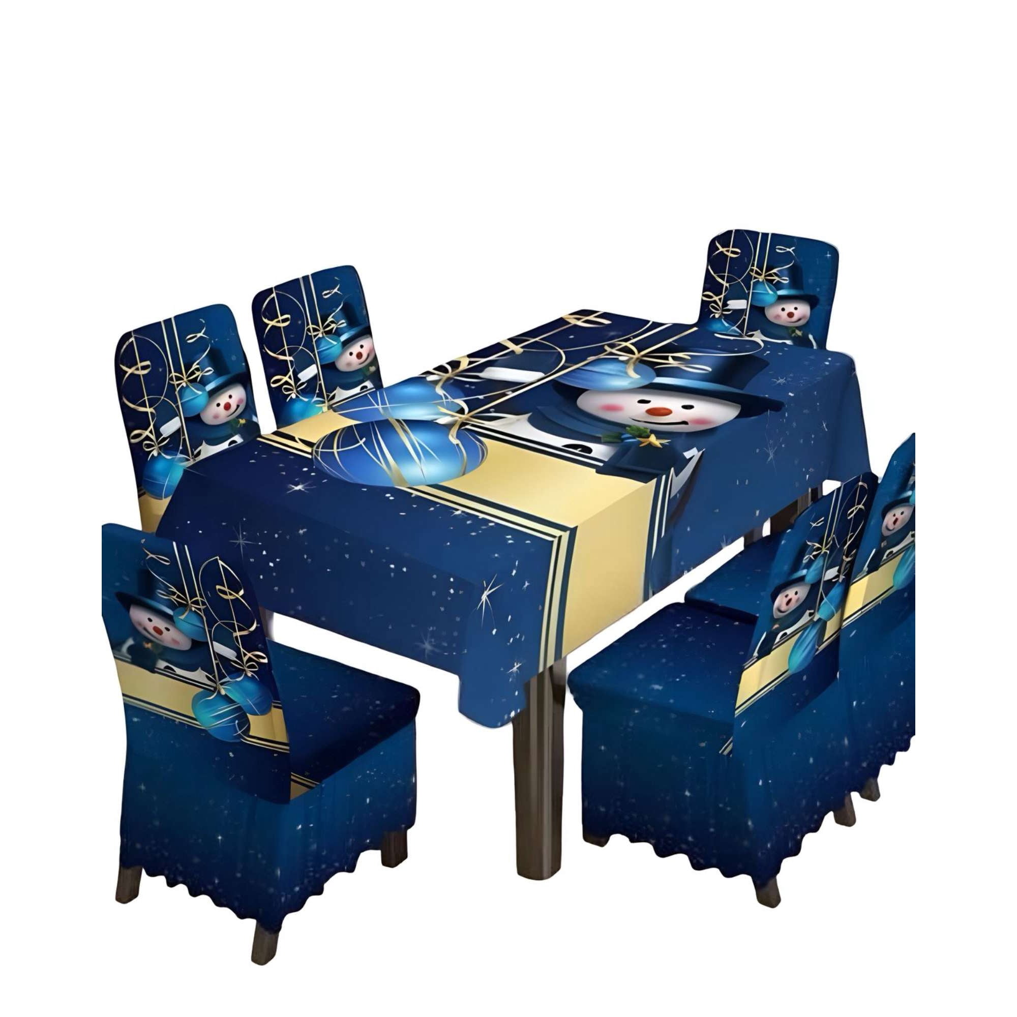 Rouss - Set De Mantel Mas 6 Fundas De Sillas Navidad 05