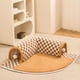 thumbnail image 4 of Cama túnel para gatos 2 en 1, divertida y a cuadros, con diseño de cuadros, cueva desmontable con bolas de peluche, ideal para gatos pequeños, medianos y grandes, cachorros, conejos y hurones., 4 of 7