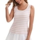 thumbnail image 1 of INSPIRE CHIC Camiseta de Tirantes para Lactancia Materna con Hebillas para Mujer, Cuello en U con Acolchado, Ajuste Suelto, Chaleco a Rayas Largo M Albaricoque, 1 of 6