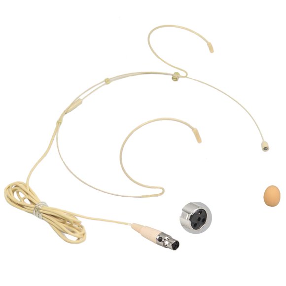 Micrófono de diadema MiCWL DH40 Omnidireccional TA4F 4 pines XLR 1,2 m Beige