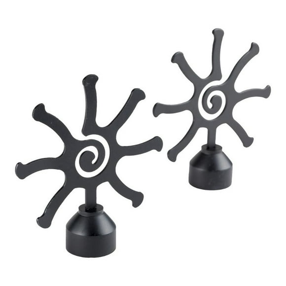Pack 2 Unidades Terminal Sun De Metal Negro 28 Mm