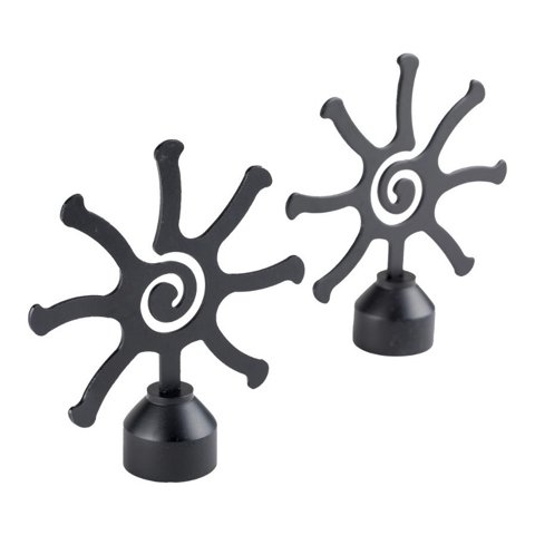 Metalhsa - Pack 2 Unidades Terminal Sun De Metal Negro 28 Mm