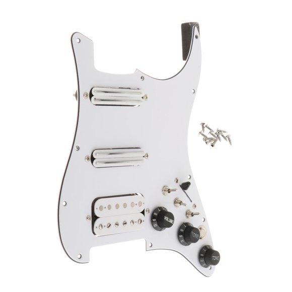 Loaded Prewired Pickguard SSH Pastillas Repuesto De Guitarra Para Guitarras Eléctricas Blanco