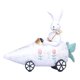 thumbnail image 1 of Resin Figurina De Automóvil De Bunny De Pascua Para Patio, Balcón, Decoración Del Patio 7.8x7x6.3 Pulgadas Blancas, 1 of 5