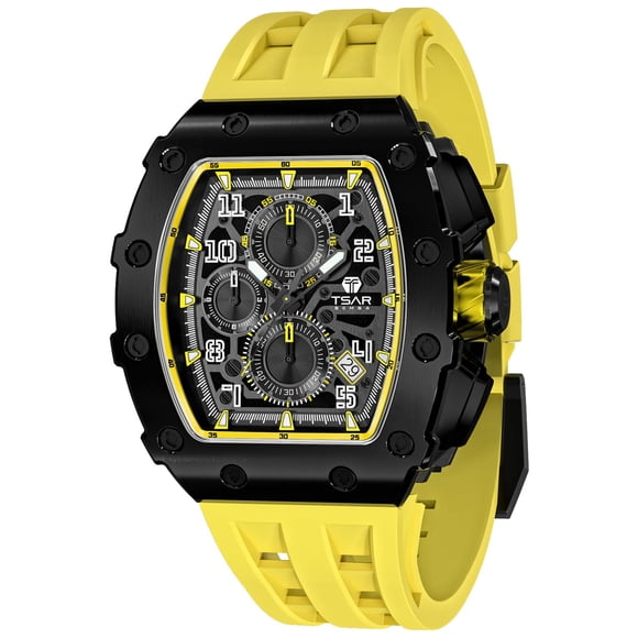 Reloj TSAR BOMBA Tonneau Luxury Waterproof 50 m para hombre
