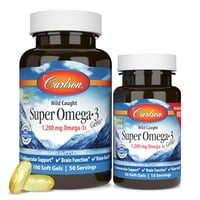 Suplemento Carlson Super Omega-3 Gems 1200 Mg 130 Cápsulas Blandas