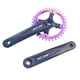 thumbnail image 1 of Juego de bielas de una sola velocidad, juego de bielas para bicicletas de montaña, 170 mm, con piñón estrecho, ancho y plato redondo de repuesto (104 34T, 1 of 5