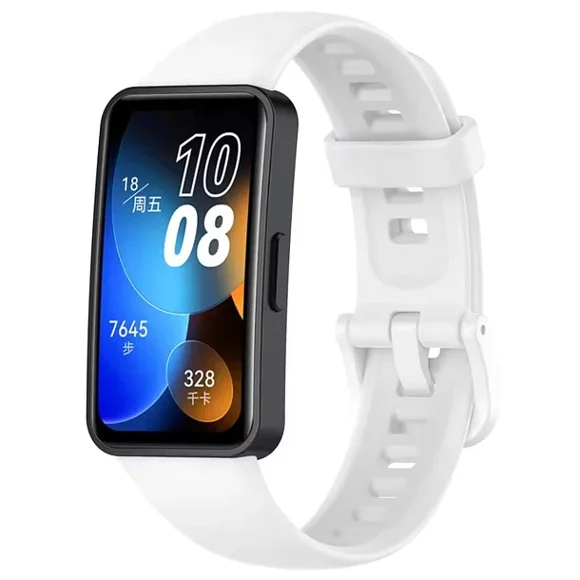Correa Silicona Para Huawei Band 10 NFC / Band 9 NFC y Band 8 NFC Blanco