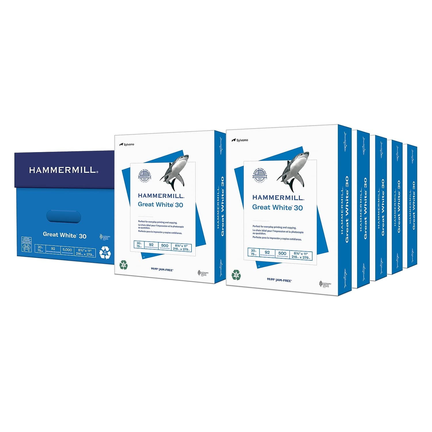 Papel Para Impresora Hammermill Great White 30% Reciclado 8,5x11