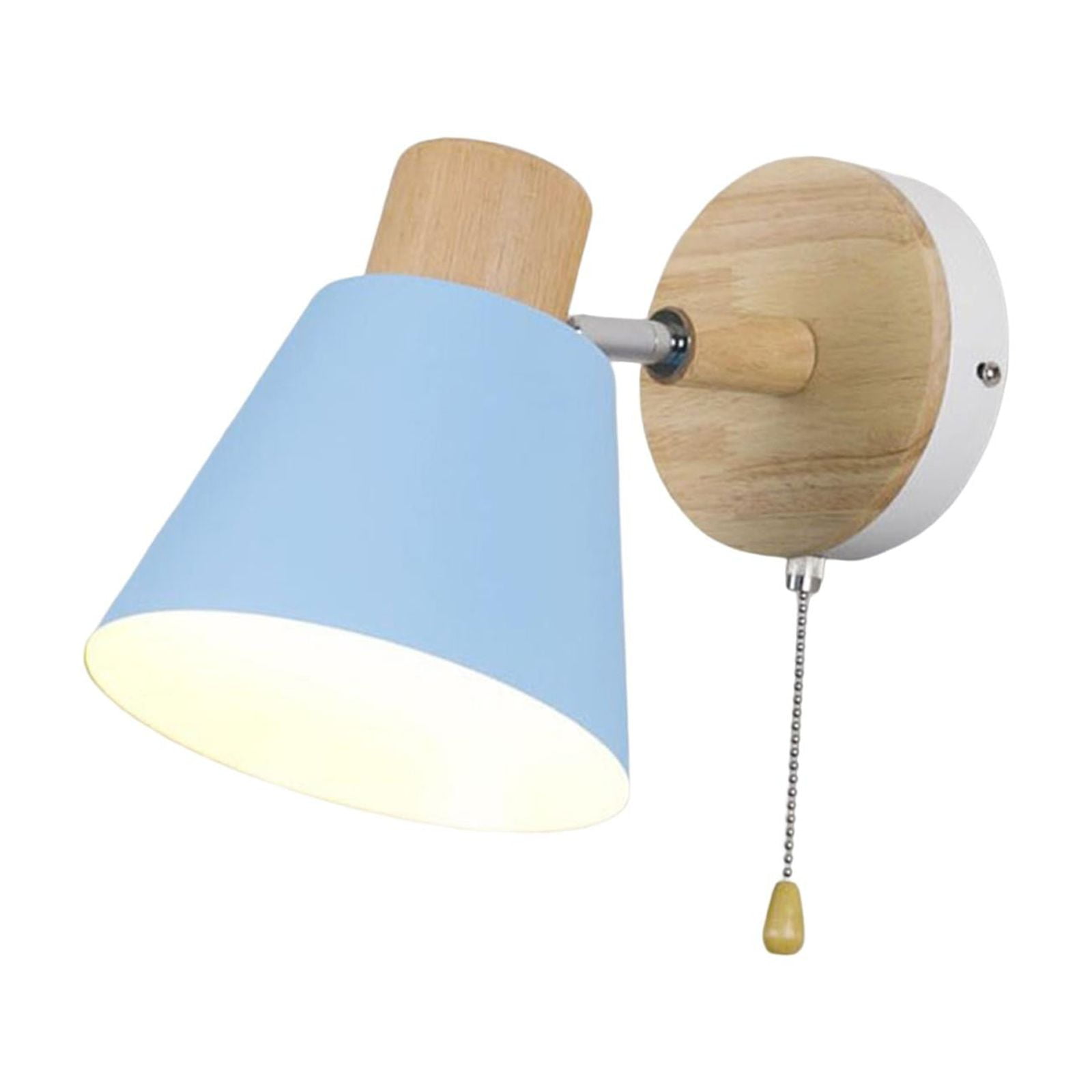 Magideal - Aplique De Luz De Lámpara De Pared Simple Con Interruptor De Cable De Tracción, Accesorio De Iluminación Creativo Para Cocina, Lectura, Sala , Azul