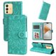 thumbnail image 5 of Funda tipo cartera FOXDOCK para Vivo V23 5G , diseño girasol en relieve, cuero PU, cierre magnético, soporte y tarjetero, 5 of 5