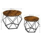 thumbnail image 4 of Set 2 Mesas Centro Helsinki Base Hexagonal Estilo Industrial, 4 of 7