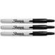 thumbnail image 1 of Rotulador Sharpie retráctil permanente de punta fina, negro, 3 unidades, 1 of 3